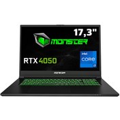 Resim Abra A7 V15.2.4 Intel Core i7 12700H 16 GB RAM 1 TB SSD 6 GB RTX 4050 FreeDOS 17,3" FHD 144 Hz Oyun Bilgisayarı Monster