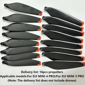 Resim DJI Mini 4 Pro/Mini 3 Pro için 16 Adet Yedek Pervane - Dayanıklı Plastik, Drone Aksesuarları (Drone Dahil Değildir) 