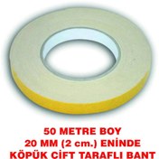 Resim Çift taraflı köpük bant 50 metre uzunlukta (20 mm-2 cm eninde) 