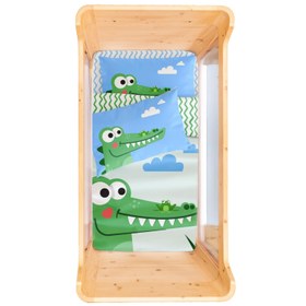 Resim Croc-a-Dream Çift Taraflı Pamuk Saten Çok Renkli Bebek Nevresim Seti 100x150cm 