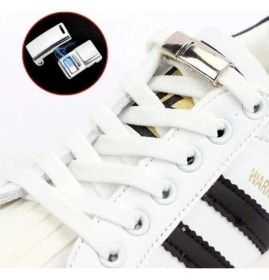 Resim Pileli Store Pilelistore Çocuklar Için Kolay Kullanımlı Mıknatıslı Ayakkabı Bağcığı Beyaz Renk 