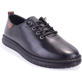 Resim Dagoster Dza07-1236035 Siyah Ortopedik Günlük Deri Kadın Ayakkabı Siyah 