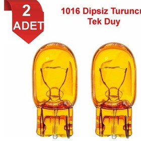 Resim T20 Büyük Dipsiz Turuncu Tek Duy 1016 Ampul 2 Adet Turuncu 
