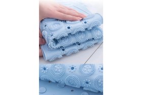 Resim Masajlı Banyo Duş Kaydırmaz Matı Pedi Silikon Vantuzlu Paspas Duşakabin Paspası. Ayak Kaydırmaz 