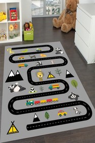 Resim YTR HOME Makinede Yıkanabilir Kaymaz Taban Leke Tutmaz Eğitici Bebek Ve Çocuk Odası Halısı Oyun Matı 