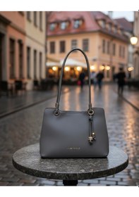 Resim Just Polo Günlük Kombinlere Uygun Özel Tasarım Premium Kadın El Çantası - Elit Zarif Ve Şehirli Stil Shopper Gri 