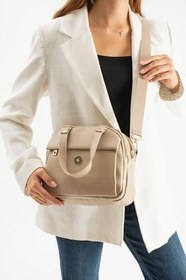 Resim Sanmorris Kadın Suni Deri Ayarlanabilir Çapraz Askılı Smart Casual Omuz ve El Çantası 