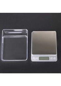 Resim Fastbuy Paslanmaz Çelik Mutfak Terazisi, 2 Tepsili, Pil İle Çalışan, Lcd Ekranlı, 0-1g/3000g Hassasiyet - 