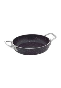 Resim Gökdil Cantef Yanmaz Yapışmaz 18 Cm Metal Kulplu Granit Omlet Tava Siyah 