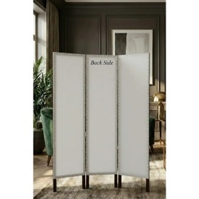 Resim Artavessa Premium Ahşap Çerçeveli 3 Kanatlı Kanvas Paravan - Modern Desenli Seperatör - 138X170 cm 
