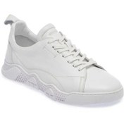 Resim Tergan Beyaz Hakiki Deri Erkek Sneaker - E24I1AY56664-A26 