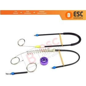 Resim VW Phaeton 3D MK1 2002-2016 Uzun Şase İçin Arka Sağ Cam Kriko Set 