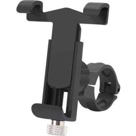 Resim ZHKJ Shop Bisiklet Için 360 Derece Dönebilen Alüminyum Alaşım Telefon Braketi, 50-100MM Cihaz Için Uygun (Siyah)(Yurt Dışından) 