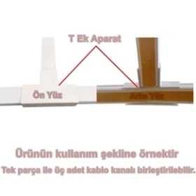 Resim Mutlusan 25X16 Kablo Kanalı T Köşe Ek Parçası Plastik Beyaz 