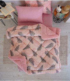 Resim Tek Kişilik Desenli Welsoft Yorgan 155x215 &1 Adet Yastık Kılıfı 