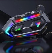 Resim Y20 Max Motosiklet Bluetooth 5.3 Kask Intercom 2 Kişi 300 Metre Eşleşme Özellikli 