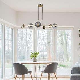 Resim Lucea Tıerra 3+3 Altın Sıralı Avize 3xgu10+3xe27 