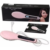 Resim Pembe Elektrikli Saç Düzleştirici Tarak, Hızlı ve Kolay Kullanım 
