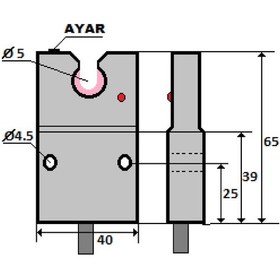 Resim Mefa İps-d5ha-nk ,kübik/5mm Npn-nc Ayarlı 3-kablo İplik Sensör 