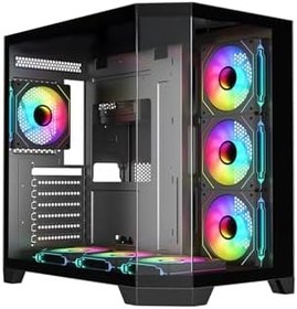 Resim FRISBY FC-9550G 850W 80+ Bronze 7x120MM ARGB FAN Mid Tower ATX Siyah Gaming (Oyuncu) Kasa 