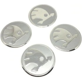 Resim Jant Göbeği Arma Skoda Alüminyum 60Mm. 4'Lü Set Silver 