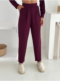 Resim winmoda KADIN EŞOFMAN TAKIMI - GÜNLÜK TAKIM - GENİŞ MANŞETLİ FERMUARLI ALT ÜST TAKIM-2576 
