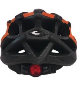 Resim Zozo MV29 Siyah-Turuncu Işıklı Bisiklet Kaskı M Beden 