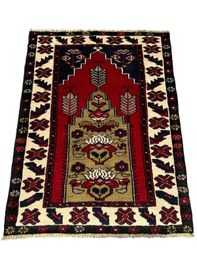 Resim El Dokuma Sıfır Kök Boya Seccade 85x115 Yün Namazlık 