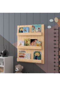 Resim Çocuk Odası Raf / Kitaplık Çr-02 Safir Meşe Safir Meşe 