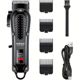 Resim HIENA Saç Kesme Makinesi Retro Yağ Baş Oyma Dijital USB Profesyonel Saç Kesme Makinesi Elektrikli İtme Makinesi 