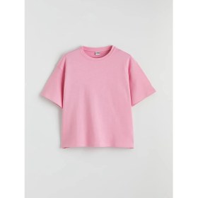 Resim LC Waikiki Lcw Kids Pembe Bisiklet Yaka Kız Çocuk Tişört ve Eşofman Altı 