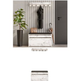 Resim Decormet Bobby Ayakkabılık Carrara Marble Diğer 