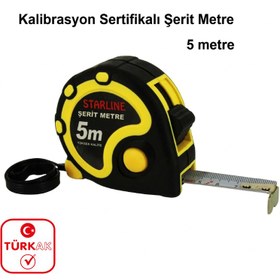 Resim Kalibrasyon Sertifikalı şerit metre 5 metre 
