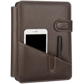 Resim Organizer Ajanda Tarihsiz Kareli 4 Halkalı 20x26 CM - Kahve Kahverengi 