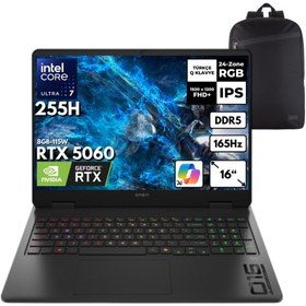 Resim HP OMEN 16-am0018nt Ultra 7-255H 40-GBDDR5 2 TBSSD RTX5060 16" Freedos + S. Çantası BQ1Z1EAHMF10 