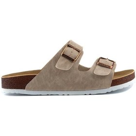 Resim Roy Jones 7001 Unisex Bej Çift Toka Günlük Terlik Bej 