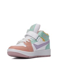 Resim Günlük Unisex Sneaker Bağcıklı Hafif Yumuşak Kaymaz Taban Bilekli Basketbol Ayakkabı 8070 Beyaz- Yeşil- Lila-20 