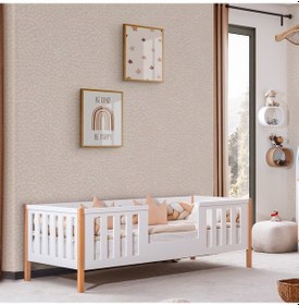 Resim Montessori Karyola, Berlin Mdf Montessori Yatak - Ceviz 