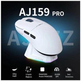 Resim Ajazz Aj159 Pro Kablosuz Mouse 3 Modlu 8.000 Hz-26.000dpı Beyaz 