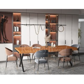 Resim deryawood Raweyn Masif Ahşap Sirius Toplantı Masası 110*260*76 Cm 