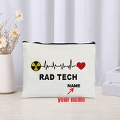 Resim Kişiselleştirilebilir İsimli Kadın Çantası - Fermuarlı Temalı Organizer, Hafif Radyoloji Tasarımcılık Çantası - Doktorlar, Hemşireler ve Öğrenciler İçin, Solmaya Karşı Dayanıklı, Hastane ve Seyahat Aksesuarı, Kozmetik Saklama Çantası - Sağlık Profesyonelleri için İdeal Hediye, Tıp Temalı Tasarım, Makinede Yıkanabilir, Hemşirelik Aksesuarı 
