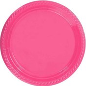 Resim Fuşya Plastik Tabak 22 cm 