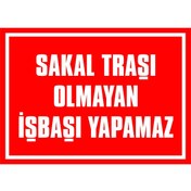 Resim izmirdenet Sakal Traşı Olmayan Işbaşı Yapamaz Kendinden Yapışkanlı Etiket 17,5 X 25 Cm 