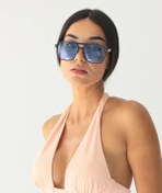 Resim Modalucci Yeni Sezon Mavi Camlı Unisex Güneş Gözlüğü 