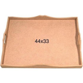 Resim Ahşap Kulplu Tepsi 44x33cm T721 