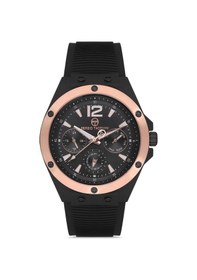 Resim Sergio Tacchini Erkek Kol Saati Esst.b.10142.2, Silikon Kordon, 45 Mm Kasa Çapı Siyah 