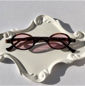 Resim Vintagezegeni Vintage Görünüm Pembe Camlı Leopar Kemik Gözlük 