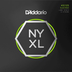 Resim D'Addario NYXL45125 NYXL Nickel 5 Telli Bas Gi̇tar Teli - Light/Medium (45-125) 