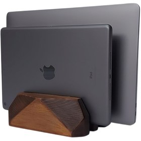 Resim RU-BİSHOP Diz Üstü Bilgisayar Standı - Laptop Stand - Ahşap Dikey Laptop Standı 