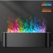 Resim Xuweiwei 1 Adet Siyah Alev Hava Aromalı Nemlendirici 150ml Ev Yatak Odası Ofis Yoga İçin 7 Ateş Rengi Difüzör Otomatik Kapanma Siyah 